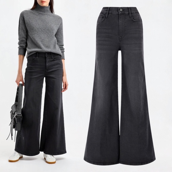 Frame Denim Jeans Frame Le Pixie Palazzo Wide Leg Jeans In Kerry